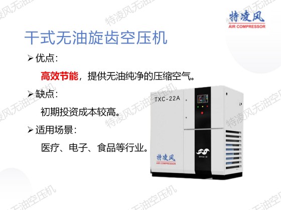 干式无油旋齿空压机的特点